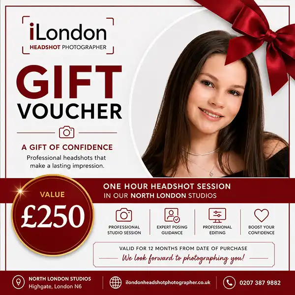 Gift Vouchers for professional Headshots for Business and Actors