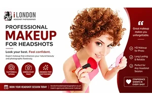 Professional makeup artist for studio headshots